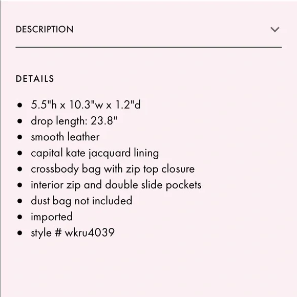 kate spade wkru 4039 declan sawyer street pillbox red NWT - Picture 7 of 8